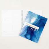 Modern Navy Blue Ocean Naam Wekelijks & Maandelijk Planner (Display)