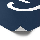 Modern Navy Blue Photo Boy Afstuderen Poster (Hoek)