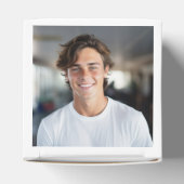 Modern Navy Blue Photo Graduation Party Bedankdoosjes (Bovenkant)