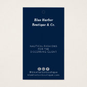 Modern Navy Blue Retail Business Swing Prijs label Visitekaartje (Voorkant)