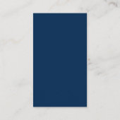 Modern Navy Blue Script, bruiloft Dank je Informatiekaartje (Achterkant)