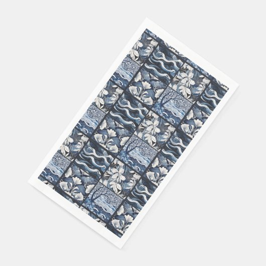 Modern Navy Blue Servet (Hoek)