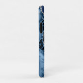 Modern Navy Blue Silver Agate Metallic Case-Mate iPhone Case (Achterkant/rechts)