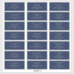 Modern Navy Blue | Silver Wedding Guest Address Sticker<br><div class="desc">Deze moderne marineblauw | De zilveren sticker van het trouwgastenadres is perfect voor je lelijke boho bruiloft. Het eenvoudige, unieke abstracte ontwerp, vergezeld van het donkerblauw blauw kleurenpalet van de marine, geeft dit product een elegante formele luxe terwijl het simplistische, chic bohemen blijft. Houd het zoals is, of verkies om...</div>