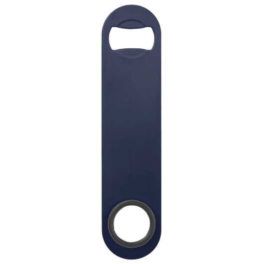 Modern Navy Blue Specialized Groomsman Speed Flessenopener (Achterkant)