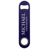 Modern Navy Blue Specialized Groomsman Speed Flessenopener (Voorkant)