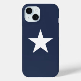 Modern Navy Blue Star Mark iPhone 15 Case