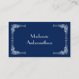 Modern Navy Blue Visitekaartje