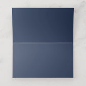 Modern Navy Blue Waterverf Floral Place Card Plaatskaartje (Binnenkant ongevouwen)