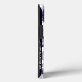 Modern Navy Blue Wavy iPhone Case (Achterkant / Rechts)