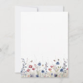 Modern Navy Blue Wedding QR Code Details Notitiekaartje (Achterkant)