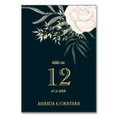 Modern Navy Blue Wedding Table Kaart Number (Voorkant)