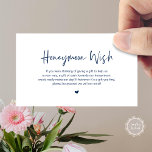 Modern Navy casual elegance font, Honeymoon Wish Informatiekaartje<br><div class="desc">Dit is de Moderne casual eleganeringsinkt van de marine,  het minimalisme van het Manuscript,  lettertype doopvont,  de Kaart van de Omsluiting van de Bieden van de Bieden. U kunt de doopvontkleuren veranderen,  en uw trouwdetails in de passende doopvont/het schrijven toevoegen. #TeeshaDerrick</div>