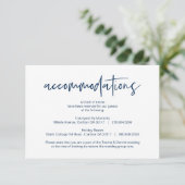 Modern Navy casual elegantie Accommodaties hotels Informatiekaartje (Staand voorkant)