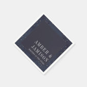 Modern Navy Celestial Geschreven In De Sterren Tro Servet (Hoek)