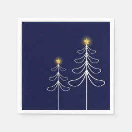 Modern Navy Christmas Tree Graphic Servet