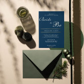 Modern Navy Classic Bride wordt vrijgezellenfeest Feestdagenkaart