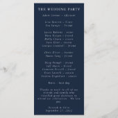 Modern Navy Emerald Abstracte Waterverf Programmakaart (Achterkant)