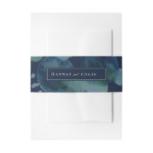 Modern Navy Emerald Abstracte Waterverf Uitnodigingen Wikkel (Voorkant Voorbeeld)