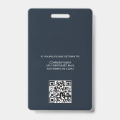 Modern Navy Employee Photo ID Badge (Achterkant)