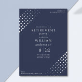 Modern Navy en White Corporate Mannen pensioen Kaart