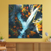 Modern Navy & Gold Abstract Mountain Peak – Luxury Canvas Afdruk (Insitu (Woonkamer))