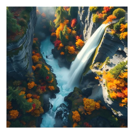 Modern Navy & Gold Abstract Mountain Peak – Luxury Foto Afdruk (Voorkant)