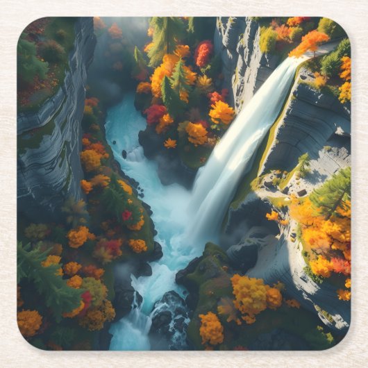 Modern Navy & Gold Abstract Mountain Peak – Luxury Kartonnen Onderzetters (Voorkant)