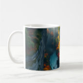 Modern Navy & Gold Abstract Mountain Peak – Luxury Koffiemok (Links)