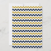 Modern Navy & Gold Chevron Vrijgezellenfeest Kaart (Achterkant)