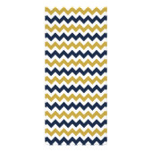 Modern Navy & Gold Chevron Wedding Menu (Achterkant)