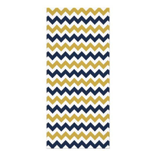 Modern Navy & Gold Chevron Wedding Menu (Achterkant)