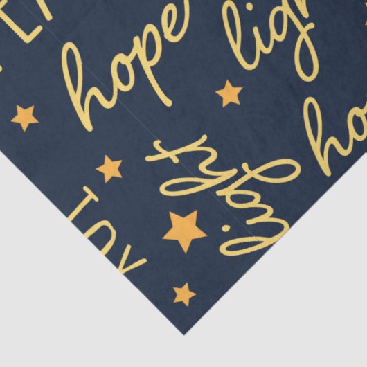 Modern Navy & Gold Christmas Script Decoupage Tissuepapier (Detail)