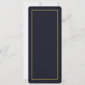 Modern Navy Gold geometrisch menu Kaart (Achterkant)
