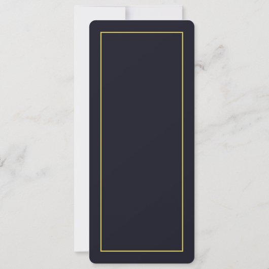 Modern Navy Gold geometrisch menu Kaart (Achterkant)