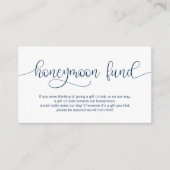 Modern Navy Hand Lettered design, Honeymoon Wish Informatiekaartje (Voorkant)