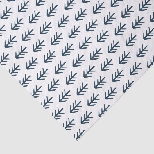 Modern Navy Kerstboom Patroon Tissuepapier (Detail)