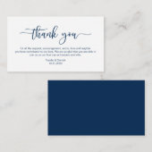 Modern Navy minimalisme lettertype, Verjaardag Dan Informatiekaartje (Voorkant / Achterkant)