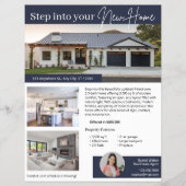 Modern Navy New Home Real Estate Flyer (Voorkant)