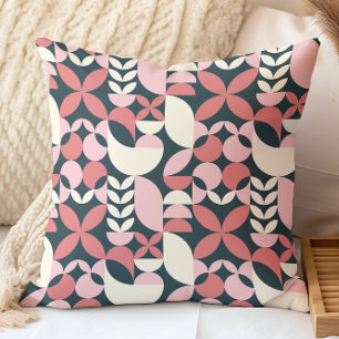 Modern Navy Roze Abstract geometrisch patroon Kussen