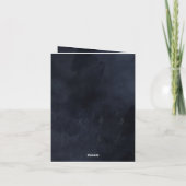 Modern Navy Silver Snowflakes Business Feestdagen Kaart (Achterkant)