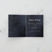 Modern Navy Silver Snowflakes Business Feestdagen Kaart (Binnen)