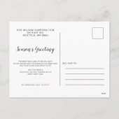 Modern Navy Silver Snowflakes Business Feestdagenkaart (Achterkant)