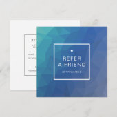 Modern Navy Square Verwijs een vriend (Voorkant / Achterkant)