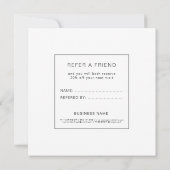 Modern Navy Square Verwijs een vriend (Achterkant)