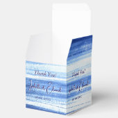 Modern Navy Waterverf Brush Strokes Pattern Bedankdoosjes (Geopend)