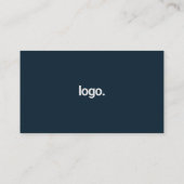 Modern Navy White CEO Scannable Arcode Visitekaartje (Achterkant)