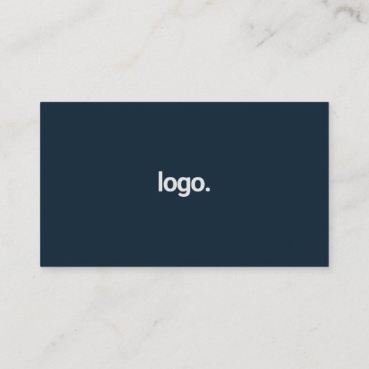 Modern Navy White CEO Scannable Arcode Visitekaartje (Achterkant)