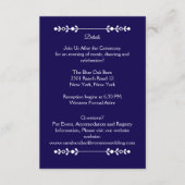Modern Navy & White Wedding Details Kaart (Voorkant)