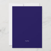 Modern Navy & White Wedding Flat Thank You Card Bedankkaart (Achterkant)